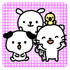 動物さんのスタンプ。