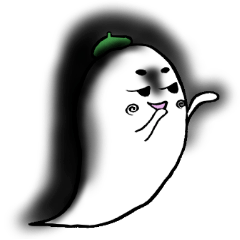 ベレー帽のオバケ画伯