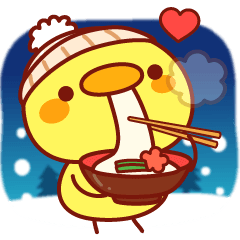 動くメッセージひよこ年賀＆冬♪