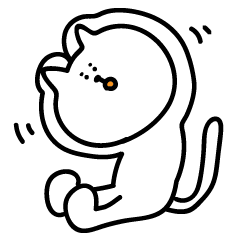 まゆげネコ スタンプ