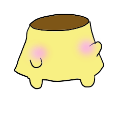 プリンの挨拶スタンプ