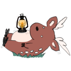 エゾ鹿ろくぼーくんのキャンプスタンプ