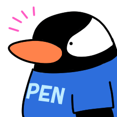 ジェンツーペンギンのミニキャラスタンプ