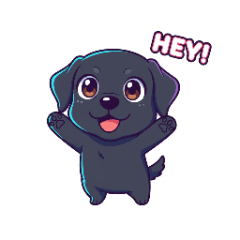 Cute little black dog (English version)