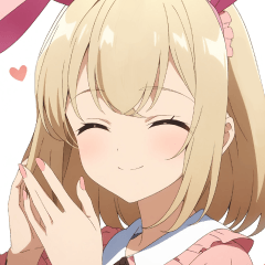 ふんわりうさ耳ガールスタンプ