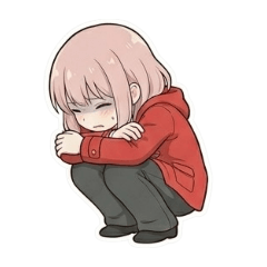 パニック.不調.熱.花粉.体調不良(ピンク髪)