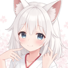 毎日使える♡春の白巫女ちゃんBIGスタンプ