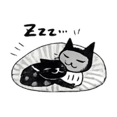 ゆるかわ黒猫の毎日スタンプ2