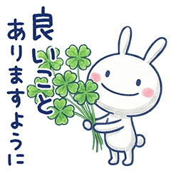 運気上昇☆ほぼ白うさぎ