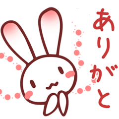 挨拶あり★しろふわうさぎ①★