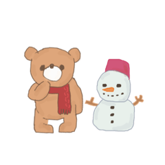 絵本みたいな冬のくまさん