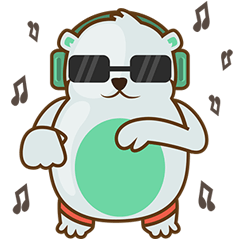 キュートな白熊のハク