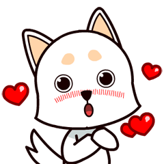 ハッピーホワイトシェパードの子犬