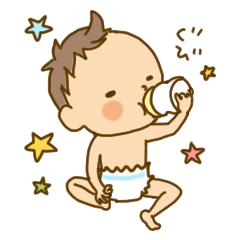 ボッチャンスタンプ　おむつボーイ