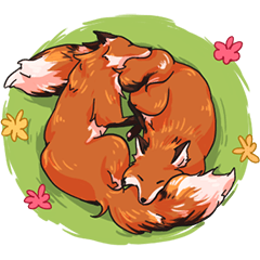 キツネふわふわ