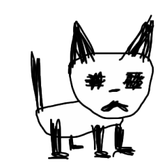 少しだけ怖い猫