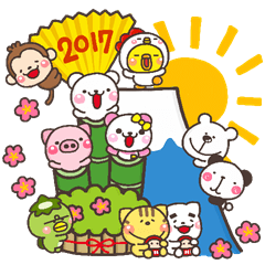 みんな大集合！年賀状スタンプ【豪華版】