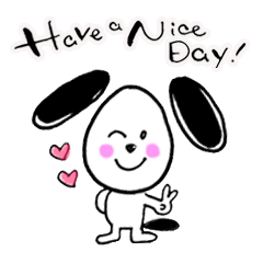 バイリンガル犬Lucyのほっこり英語スタンプ