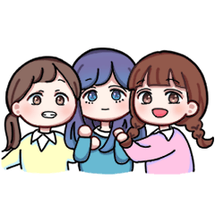 ゆるゆるかわいいパステル女の子