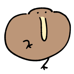 はしゃぐゆるいキーウィ