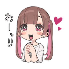 Tシャツ女子なスタンプ