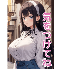 アニメの可愛いカウボーイ系の女の子1