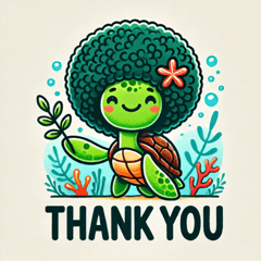 アフロウミガメのスタンプ@SFW