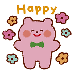 虹色くまさんスタンプ