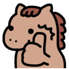 ぽってりおうまさんのスタンプ