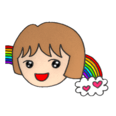 にじいろみらいちゃんの真心スタンプ