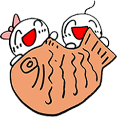 何かを食べたいうれしそうな子たち