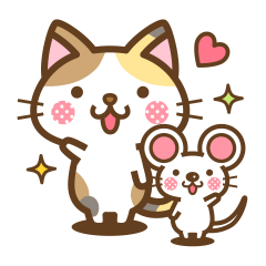 ネコさんたちのふきだし文字スタンプ