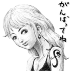 ワンピース(ONE PIECE)鉛筆描き風スタンプ