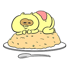 食べてるとき以外眠いたぬきスタンプ