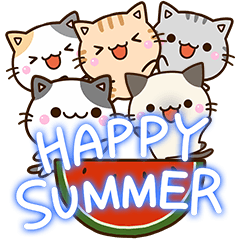 夏のあいさつ★５匹のちび猫