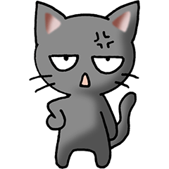 猫ねこにゃんこ　その3（黒）猫敬語