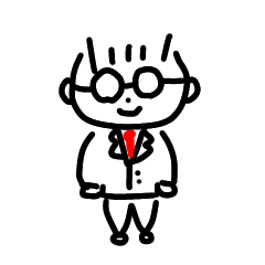 頑張るおじさんのスタンプ