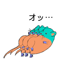 楽しげネズミ達とハート