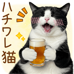 ゆるかわ！ハチワレ猫の日常スタンプ