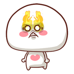 Round head bun bored with work(No Text)