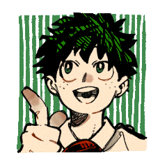 コマステッカーっぽいヒロアカスタンプ