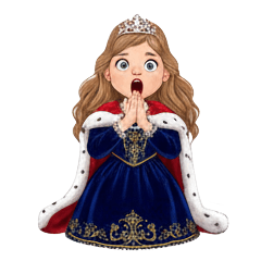 Retro royal little girl style