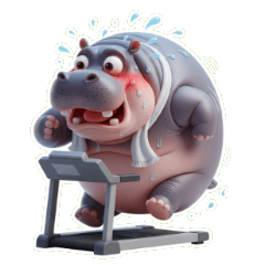 太りすぎたカバはダイエットしなきゃ