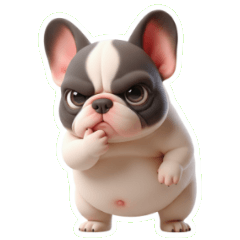 フレンチブルドッグの世渡り下手なスタンプ