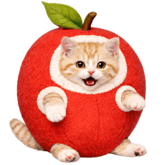 フルーツ猫！でか文字おもしろねこスタンプ