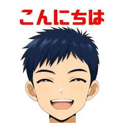 黒亀教頭とトップさんのスタンプ