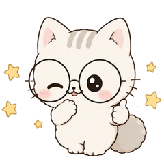 Fluffy Glasses Cat - Daily Reactions