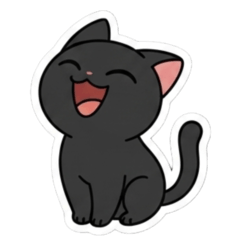 Moody Black Kitty