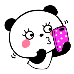 ピンク好きなパンダ