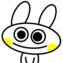 うさぎのシンプルすぎスタンプ